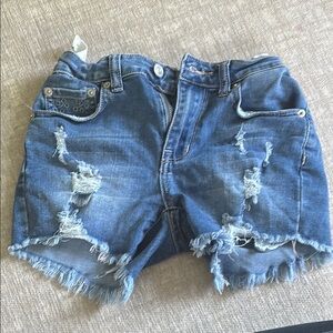 Vintage Havana Blue Distressed Jean Shorts